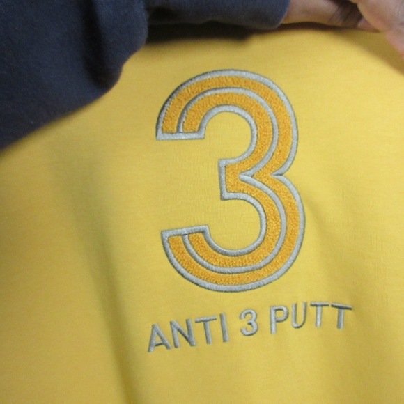 Adidas Adicross Anti 3 Putt Hoodie Sweatshirt Men XL Gold Yellow Athletic 736 - Picture 7 of 14